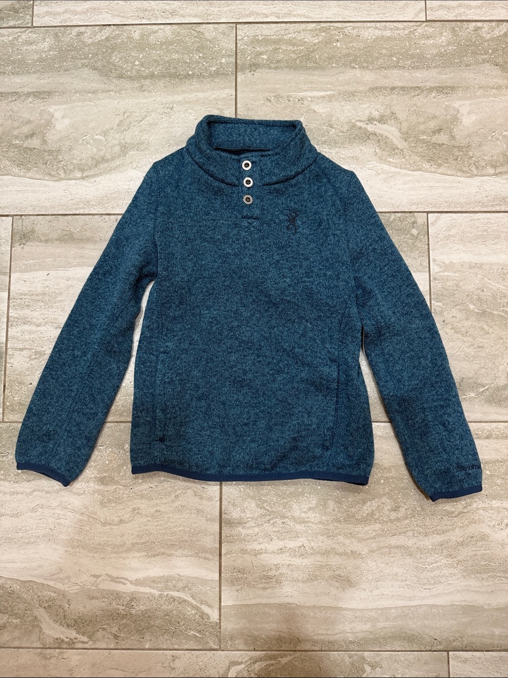 Browning Kids Teal Blue Pullover Hoodie Sweatshirt